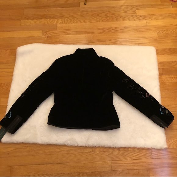 Harve Benard Black Velour Embroidered Jacket - Picture 4 of 11